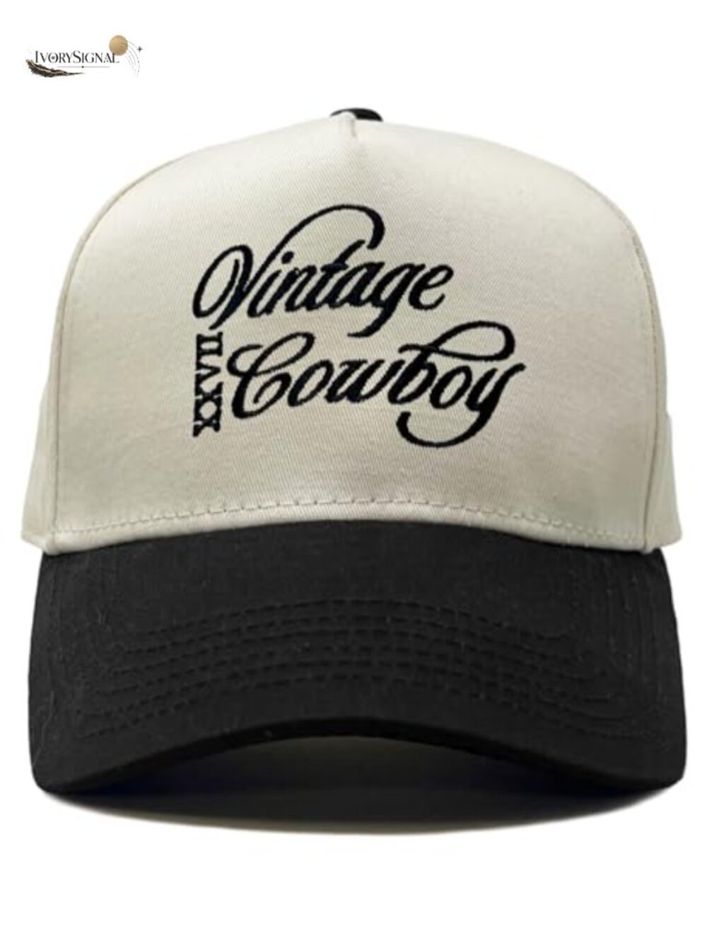 Vintage 2-Tone Snapback Trucker Hat Adjustable Cotton Polyester Baseball Cap